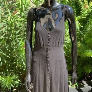 Black courting spaghetti strap Midi dress